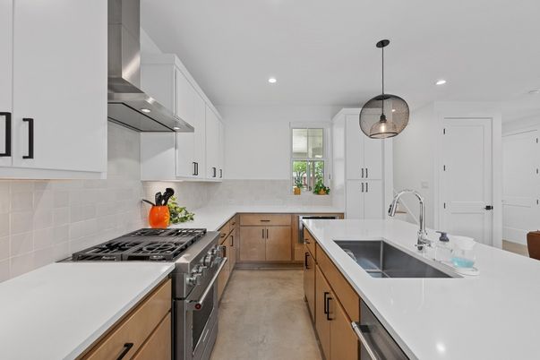 Interior, Kitchen, Pendant Lights, Recessed Lighting, Stainless Steel Appliances