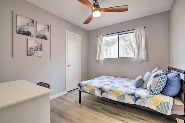 Bedroom, Interior, Wood Texture Flooring
