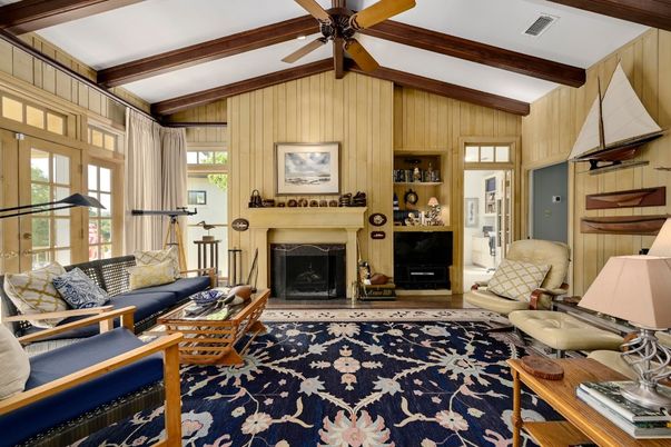 Fireplace, Interior, Living room, Wooden Beams