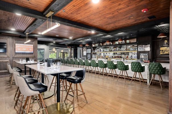 Dining room, Interior, Pendant Lights, Recessed Lighting, Wooden Ceilings, Wood Texture Flooring