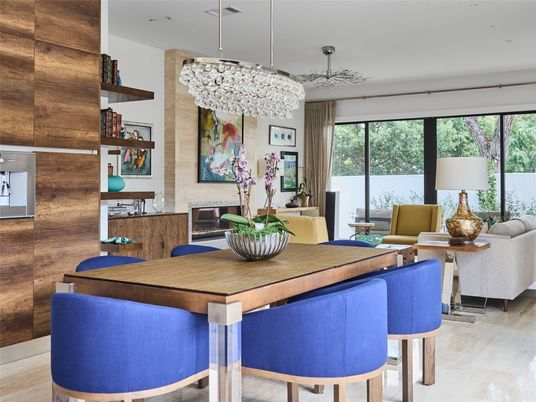 Chandelier, Dining room, Fireplace, Interior, Living room, Pendant Lights