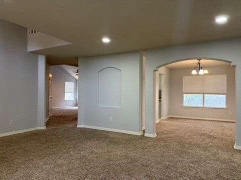 Chandelier, Empty room, Interior, Recessed Lighting