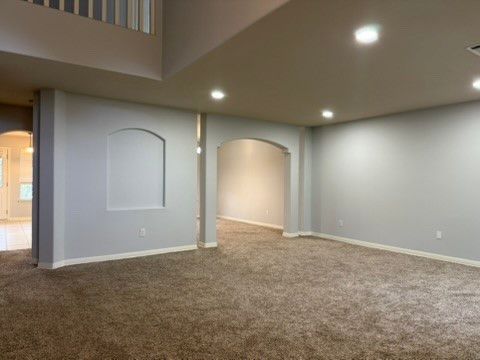 Empty room, Interior, Recessed Lighting