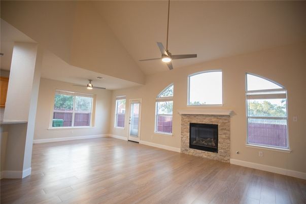Empty room, Fireplace, Interior, Wood Texture Flooring
