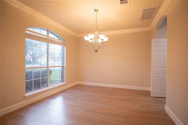 Chandelier, Empty room, Interior, Wood Texture Flooring
