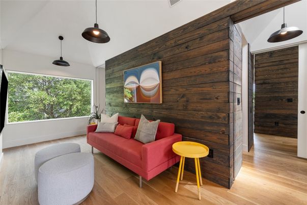 Interior, Pendant Lights, Wood Texture Flooring, Wooden Walls