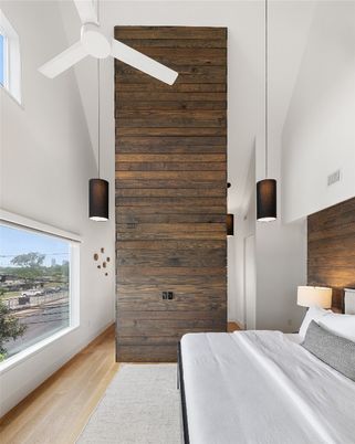 Bedroom, Interior, Wood Texture Flooring, Wooden Walls