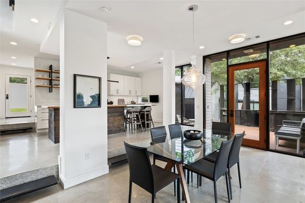 Dining room, Interior, Kitchen, Pendant Lights, Recessed Lighting