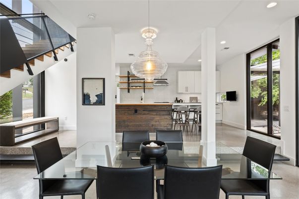 Dining room, Interior, Kitchen, Pendant Lights, Recessed Lighting