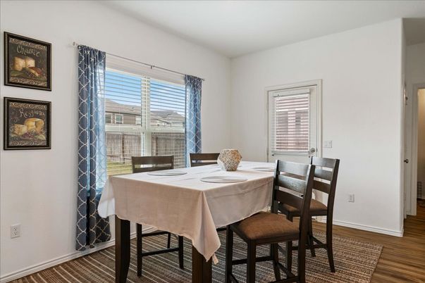 Dining room, Interior, Wood Texture Flooring