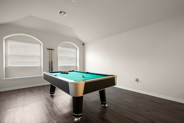 Billiard Table, Game Room, Interior, Wood Texture Flooring