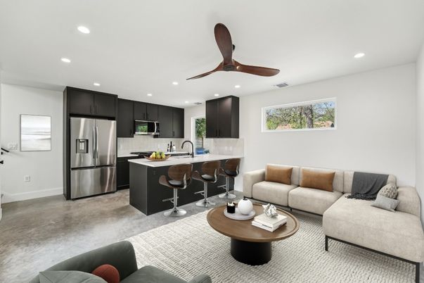 Interior, Kitchen, Living room, Recessed Lighting, Stainless Steel Appliances