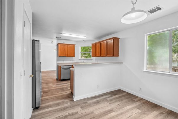 Interior, Kitchen, Wood Texture Flooring