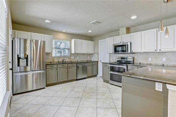 Interior, Kitchen, Pendant Lights, Recessed Lighting, Stainless Steel Appliances