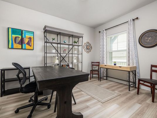 Home Office, Interior, Wood Texture Flooring