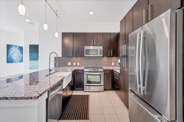 Interior, Kitchen, Pendant Lights, Recessed Lighting, Stainless Steel Appliances