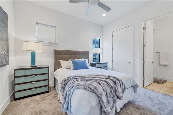 Bedroom, Interior, Recessed Lighting