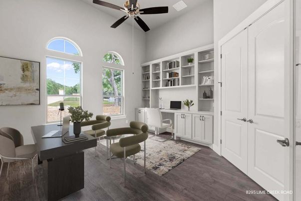 Home Office, Interior, Wood Texture Flooring
