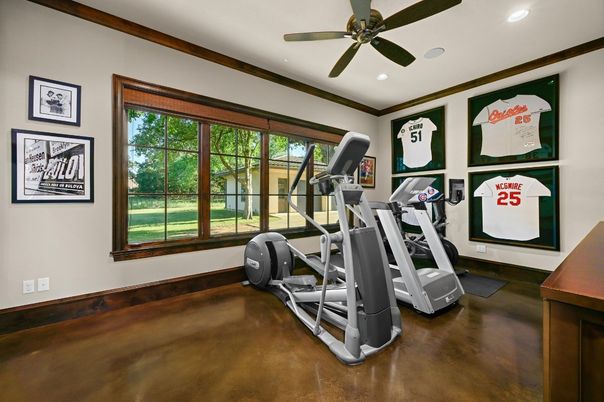 Fitness Equipment, Gym, Interior, Recessed Lighting