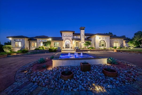 Backyard, Exterior, Facade, Pool, Mediterranean