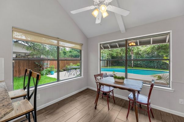 Dining room, Interior, Wood Texture Flooring