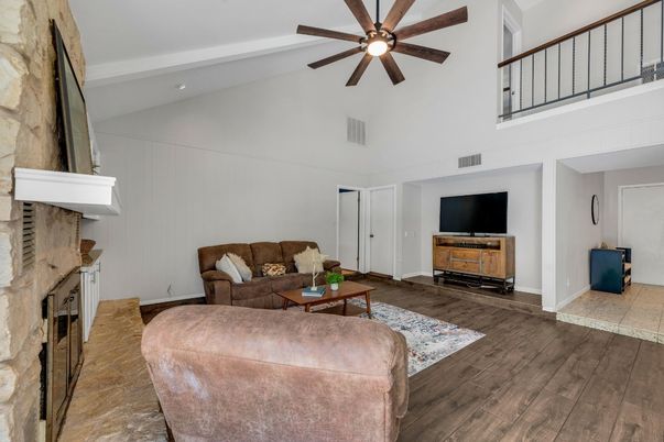 Fireplace, Interior, Living room, Wood Texture Flooring