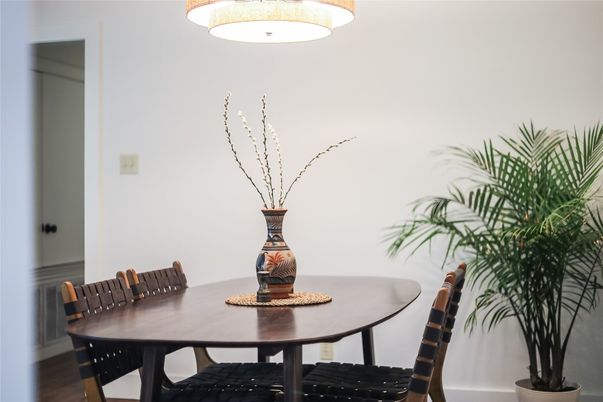 Dining room, Interior, Wood Texture Flooring