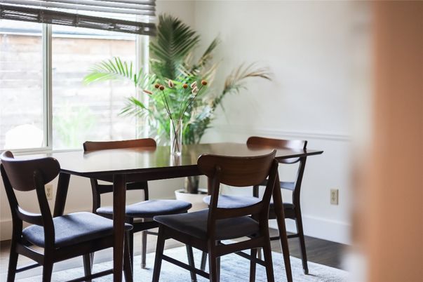 Dining room, Interior, Wood Texture Flooring