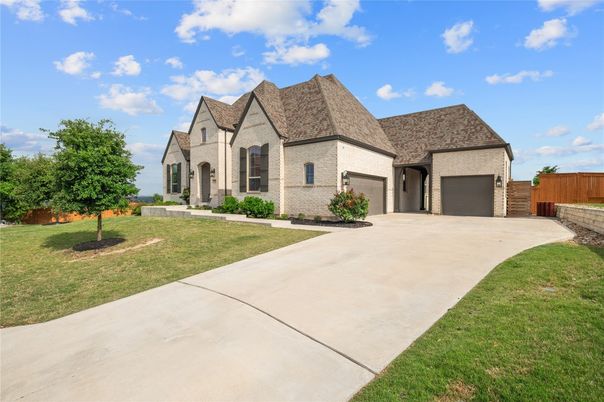 Attached, Backyard, Exterior, Facade, Brick Facade, French Provincial