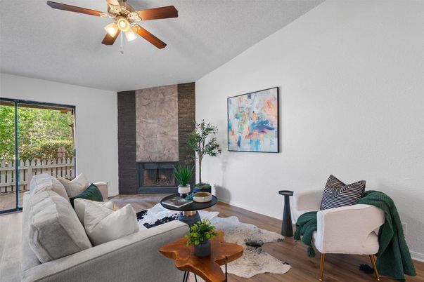 Fireplace, Interior, Living room, Wood Texture Flooring
