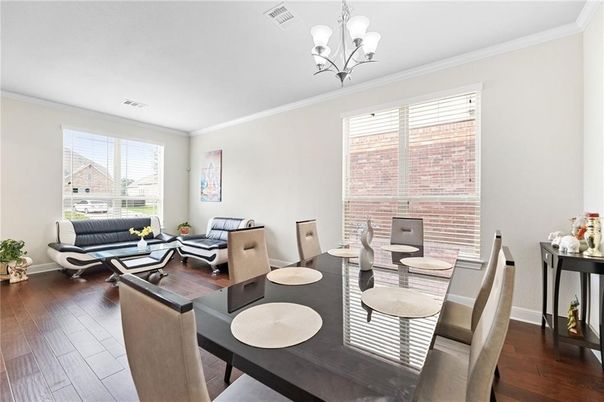 Chandelier, Dining room, Interior, Living room, Wood Texture Flooring