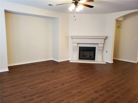 Empty room, Fireplace, Interior, Wood Texture Flooring