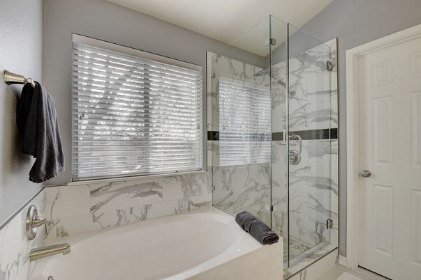 Bathroom, Glass Shower, Interior, Marble Walls