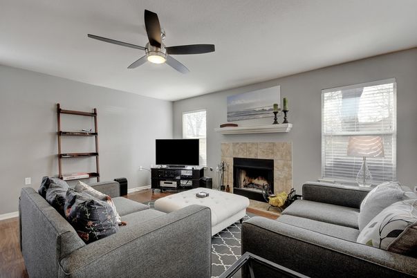 Fireplace, Interior, Living room, Wood Texture Flooring