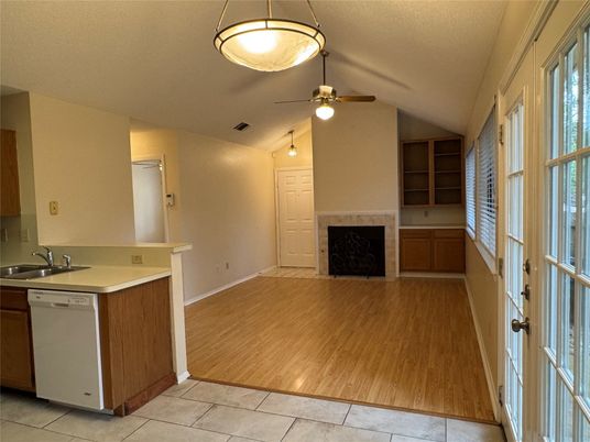 Fireplace, Interior, Wood Texture Flooring