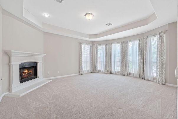 Empty room, Fireplace, Interior, Recessed Lighting