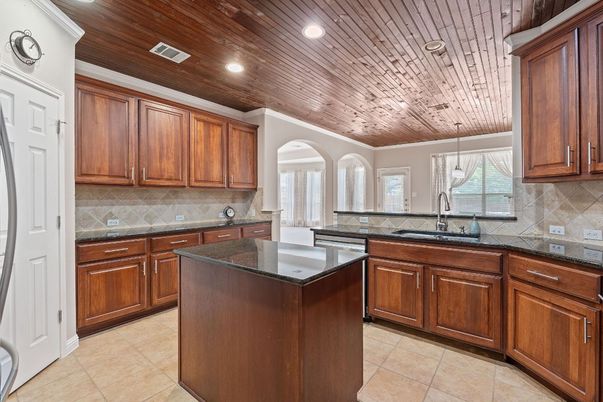 Interior, Kitchen, Pendant Lights, Recessed Lighting, Wooden Ceilings