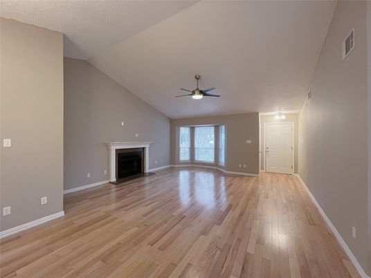 Empty room, Fireplace, Interior, Wood Texture Flooring