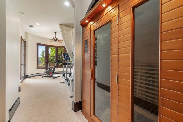 Fitness Equipment, Interior, Recessed Lighting, Wooden Walls