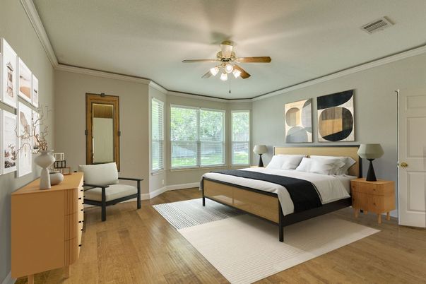 Bedroom, Interior, Wood Texture Flooring