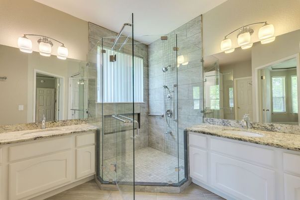 Bathroom, Dual Sink Vanities, Glass Shower, Interior