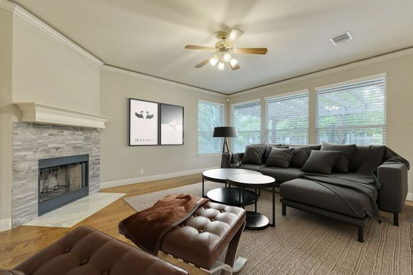 Fireplace, Interior, Living room, Wood Texture Flooring