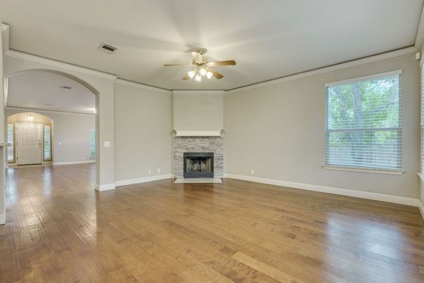 Empty room, Fireplace, Interior, Wood Texture Flooring