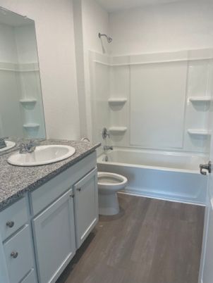 Bathroom, Interior, Wood Texture Flooring