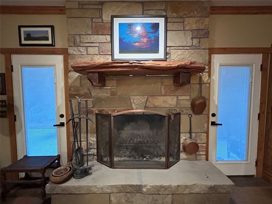 Fireplace, Interior, Stone Walls