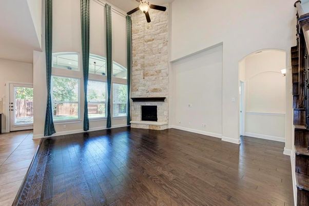 Empty room, Fireplace, Interior, Wood Texture Flooring