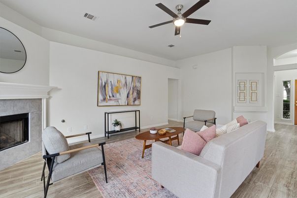 Fireplace, Interior, Living room, Wood Texture Flooring