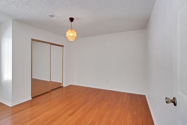 Empty room, Interior, Pendant Lights, Wood Texture Flooring
