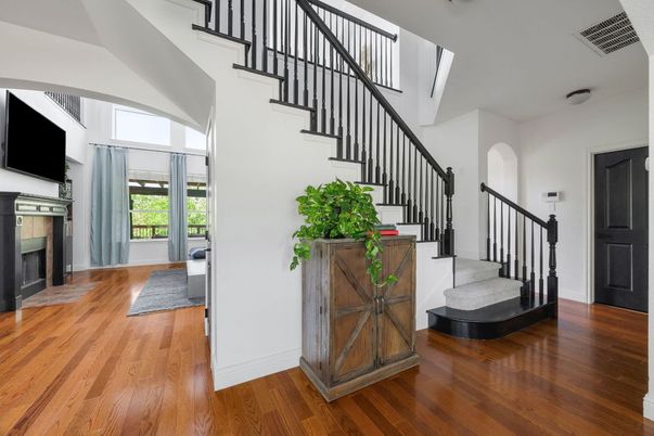 Fireplace, Interior, Wood Texture Flooring