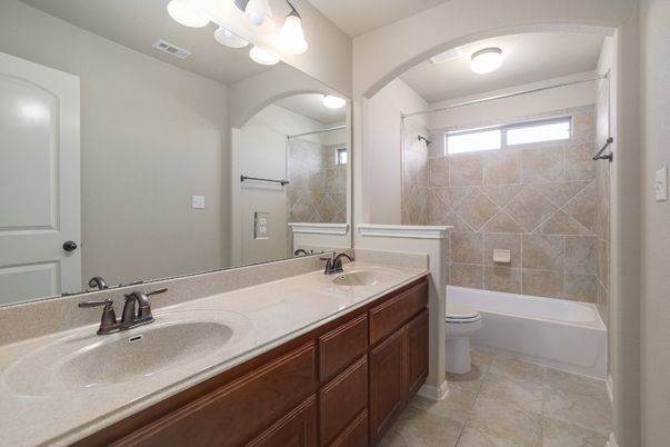 Bathroom, Dual Sink Vanities, Glass Shower, Interior